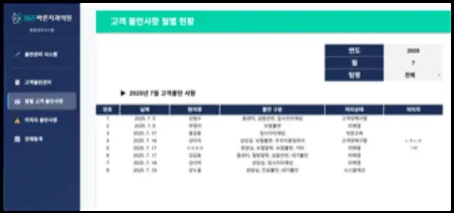 병원·클리닉 통합 환자 관리 시스템 화면 2
